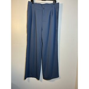 Halara Wide Leg Light Weight Pants Women's XL Powder Blue‎ Pockets Comfort